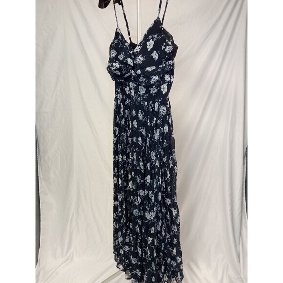 Audrey Parks Junior's Blue White Floral Midi Dress from Francesca's Size Small - Picture 2 of 7